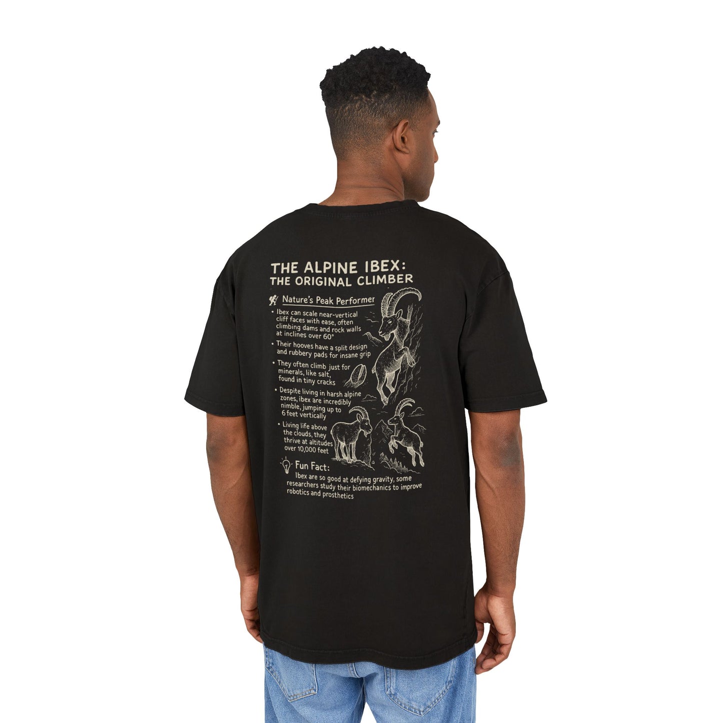 Slope Goat Graphic - Oversized Acid Washed Tee