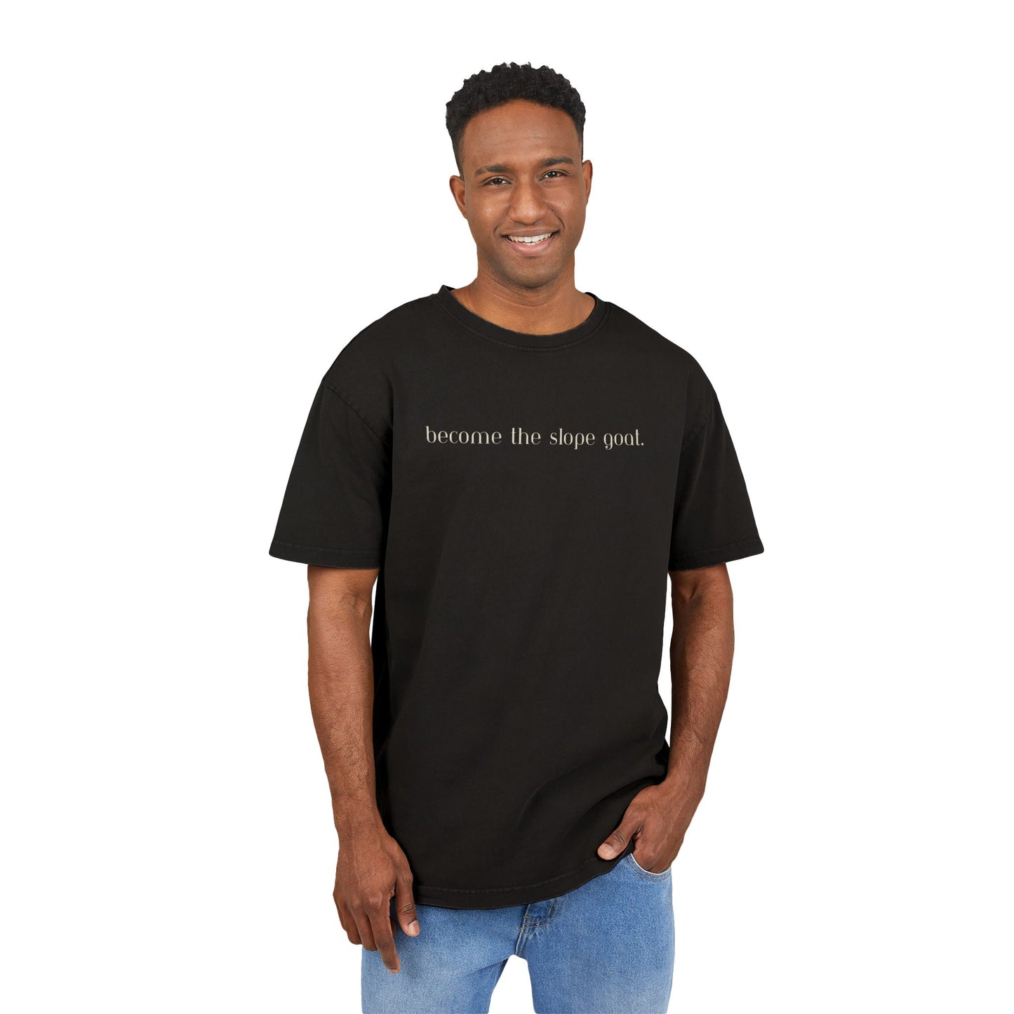 Slope Goat Graphic - Oversized Acid Washed Tee
