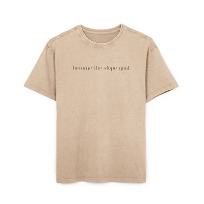 Slope Goat Graphic - Oversized Acid Washed Tee