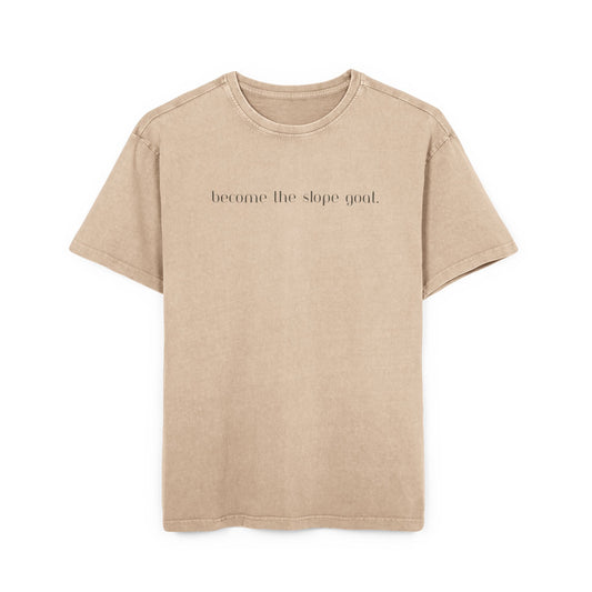 Slope Goat Graphic - Oversized Acid Washed Tee