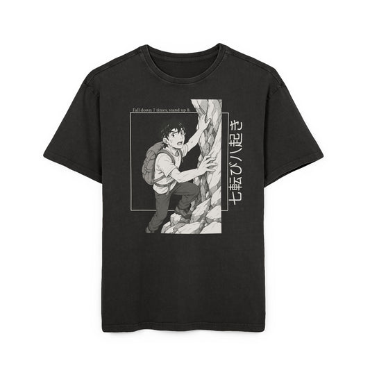 'Fall down 7 times, stand up 8.' premium materials, and optimized design Tee