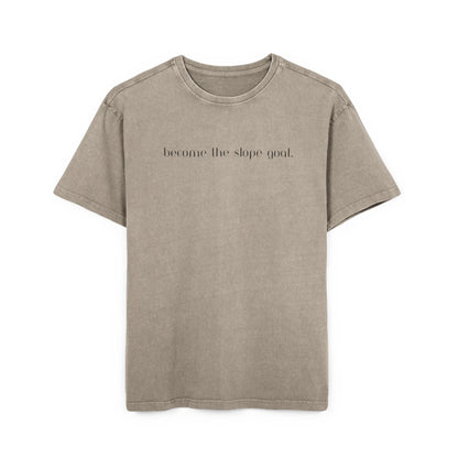 Slope Goat Graphic - Oversized Acid Washed Tee
